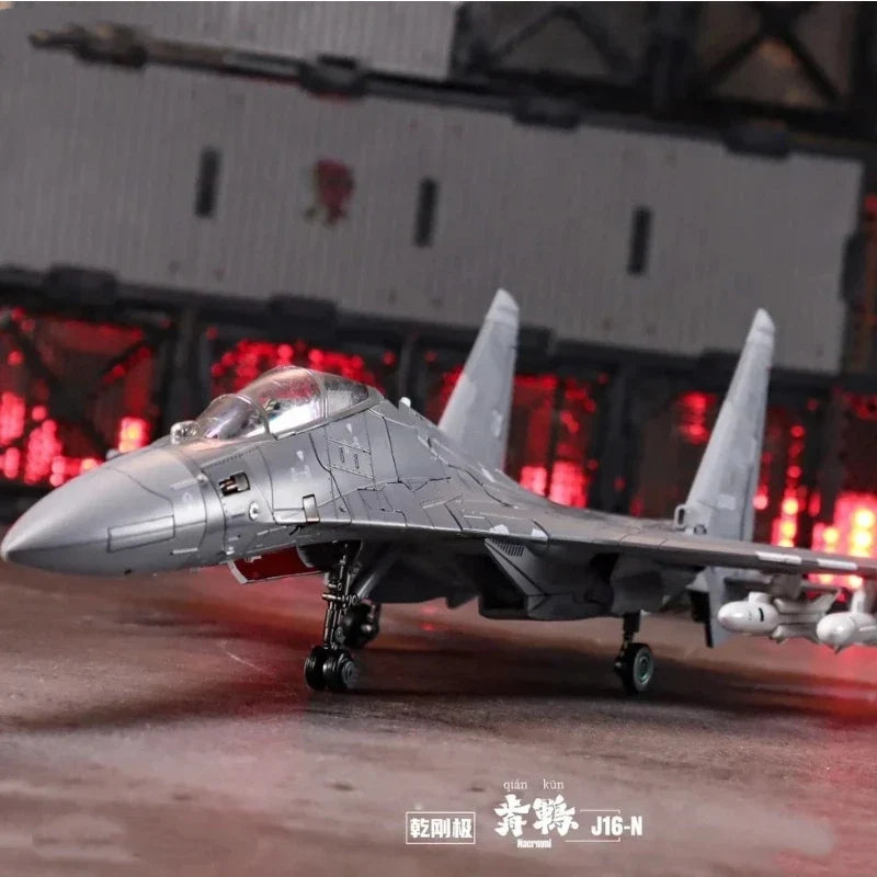 Touchtoys 1/18 J16-N Nacrmmi Heavy Fighter Jet Finished Model Action Figures Highly Articulated Transformable Mecha Toy Boy Gift