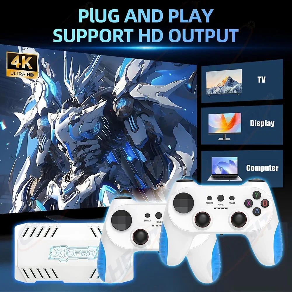 X10 PRO 128G  4K TV Game Stick Video Game Console With 50000+ Game Wireless Controller Gamepad Retro Handheld Game Console/64GB
