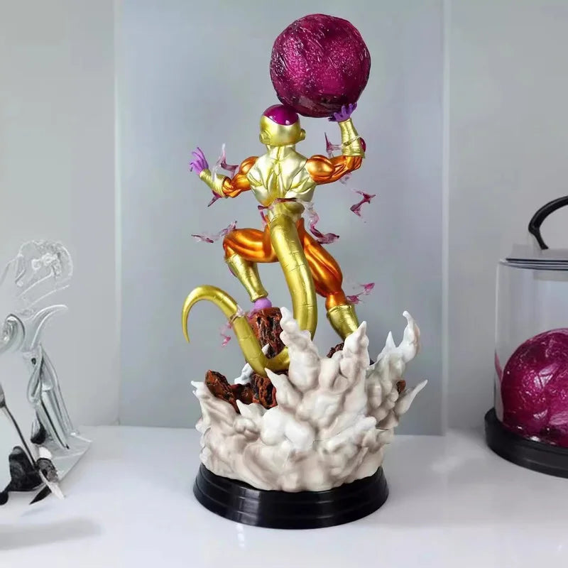 Dragon Ball GK Frisa figurine gold Frisa ball glowing scene statue anime figurine model desktop ornament cool