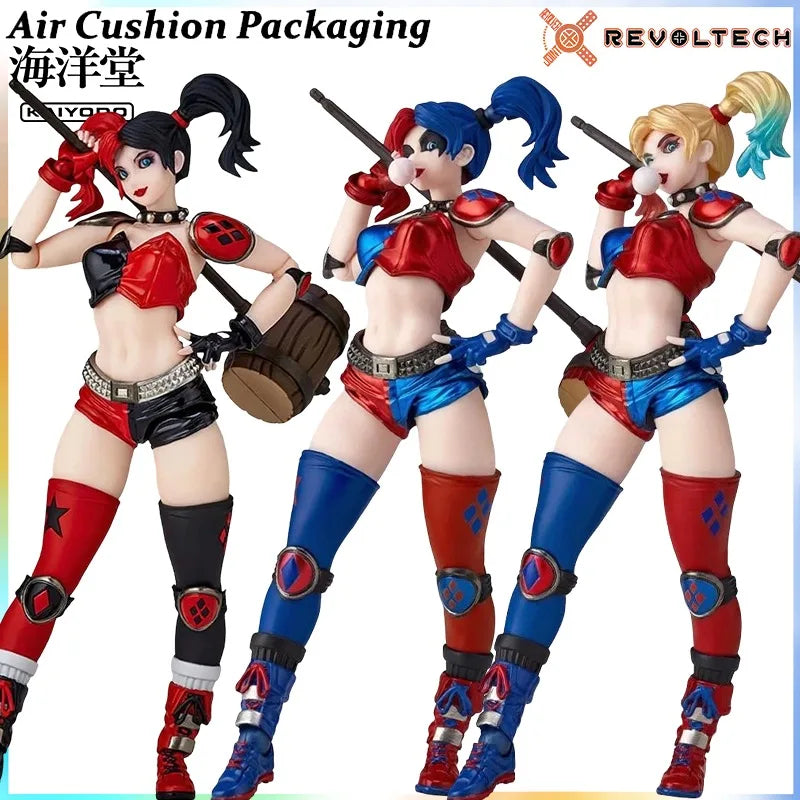 Kaiyodo Genuine Revoltech AMAZING YAMAGUCHI Serie Batman Harley Quinn Comics Rot Blau Doppelter Pferdeschwanz Actionfiguren Modellspielzeug