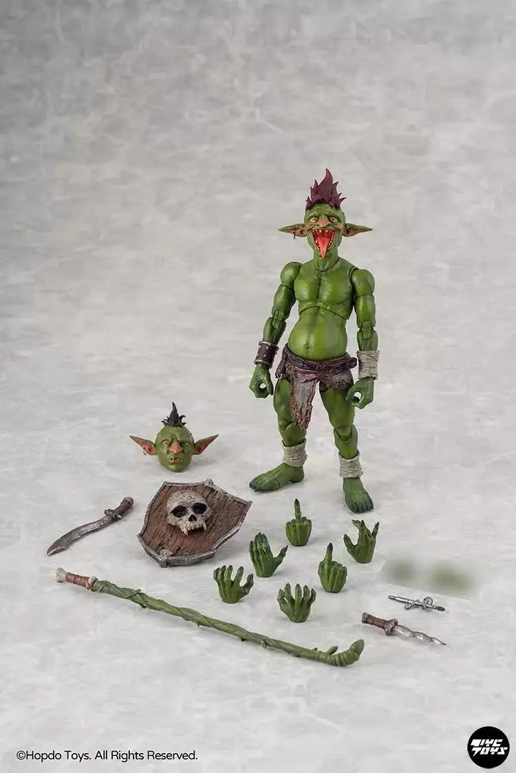 HOPDO TOYS 14cm Goblin Actionfigur Irokesenschnitt 1/12 Maßstab Anime Modell Spielzeugpuppe Geschenk Sammlerstücke Geschenk
