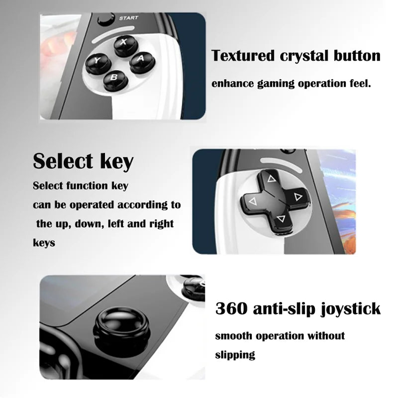 X9 portable game console, 5.5-inch HD screen, multiple languages, retro GBA Arcade video, 8 simulators with 360° non-slip joysti