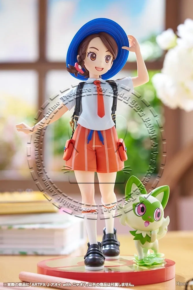 In Stock Original Genuine Kotobukiya ARTFX J Pokemon Violet Aoi with Nyaoha Scale Figure Collectible