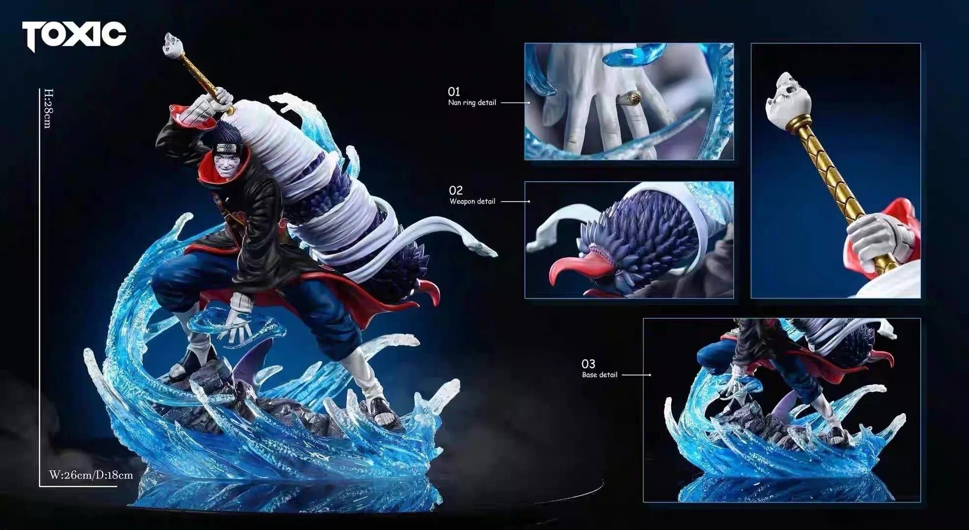 【In Stock】Original TOXIC Studio NARUTO Hoshigaki Kisame 1/6 Scale Figure Collection Model Toy