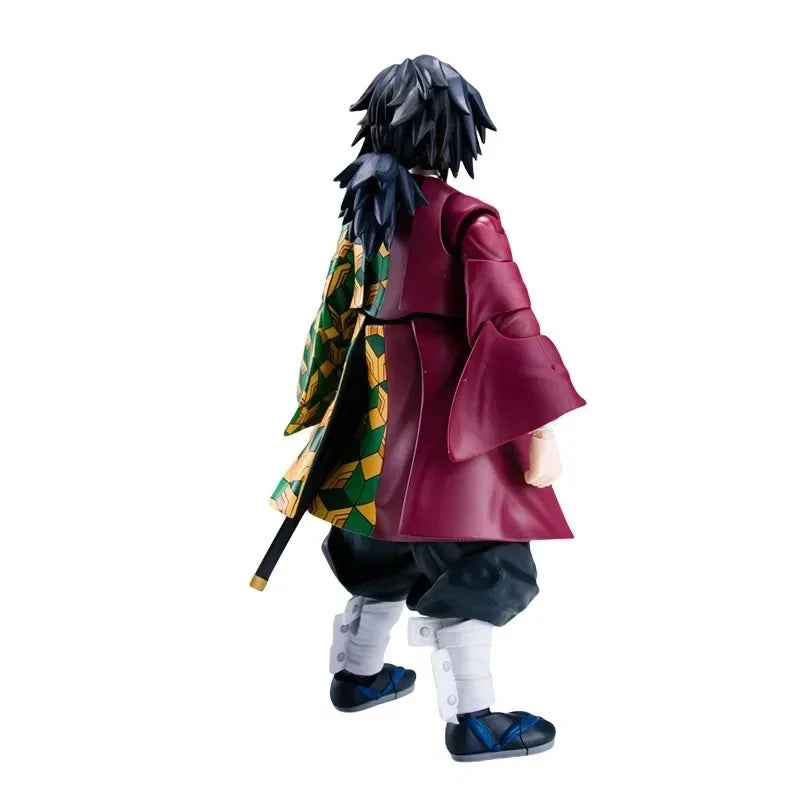BANDAI Original in Stock Demon Slayer Giyu Tomioka SHF Anime Cartoon Garage Kit Anime Action Figures Model Collectio Toy