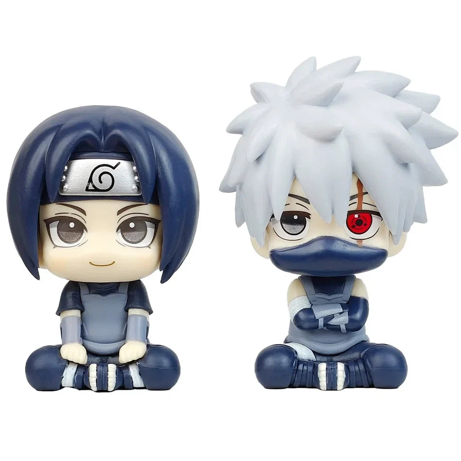 Anime Figure Naruto Kakashi Action Figure Q Version Kawaii Sasuke Itachi Figurine Car Decoration Collection Toy Christmas gift