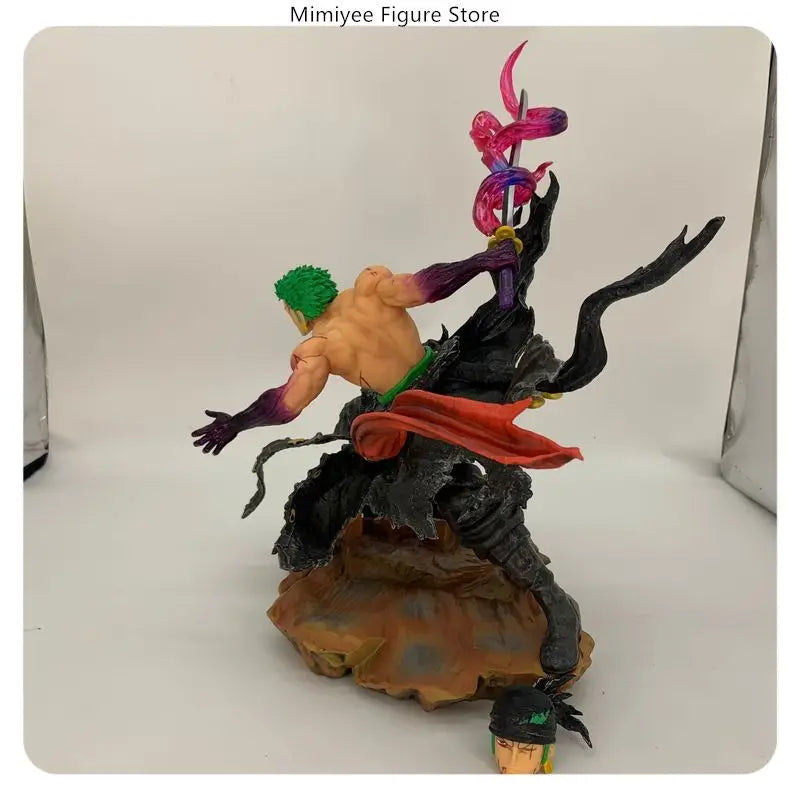 34cm One Piece Roronoa Zoro  Dual heads Anime Figure Model Statue Collectible Desktop Decoration Gift