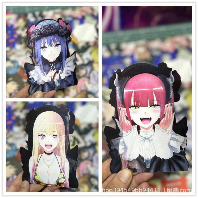 3D Kitagawa Marin Anime Sticker Wallpaper My Dress Up Darling Change Lenticular Collection Holography Motion Car Wall Stickers