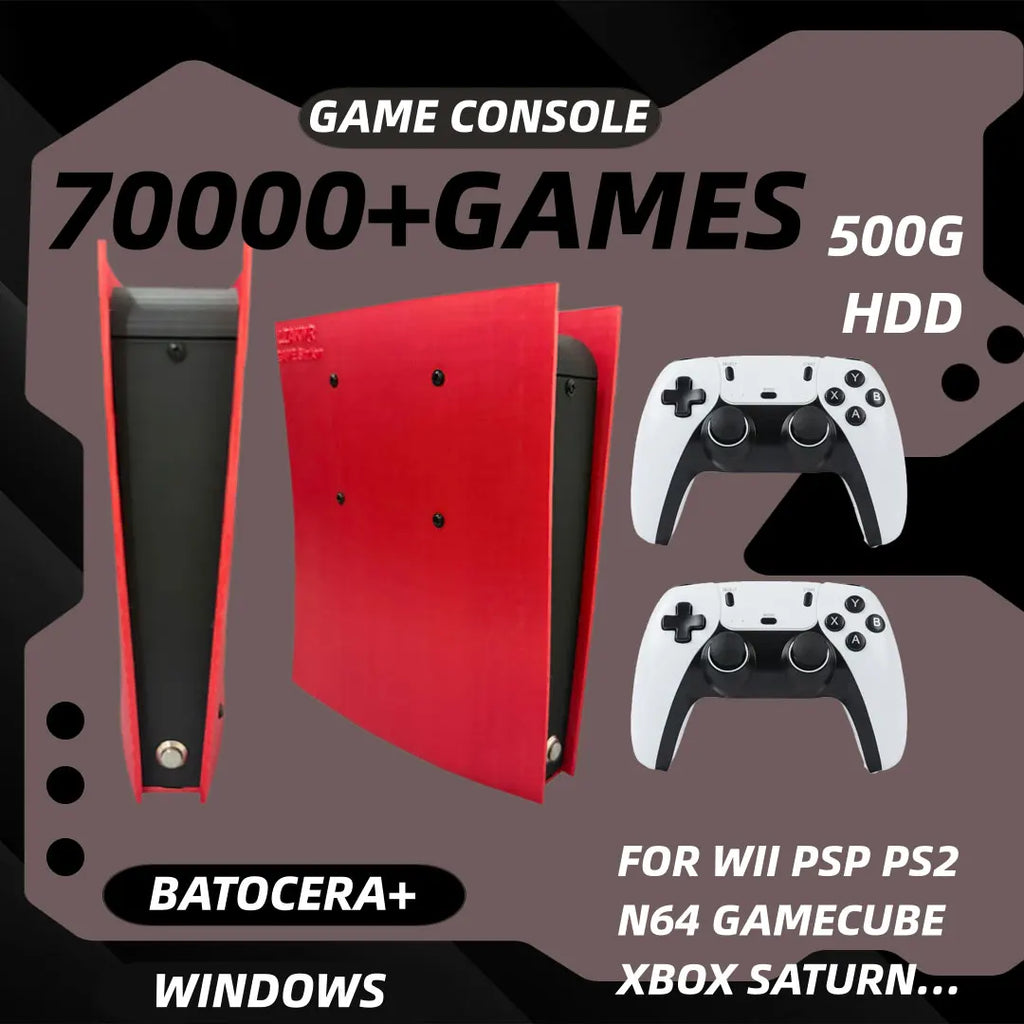 1TB X2 Game Console for PS2/PSP/N64/Wii/Gamecube/Saturn With 70000+Games 60+ Emulators Plug&Play For Win PC Wireless Controller