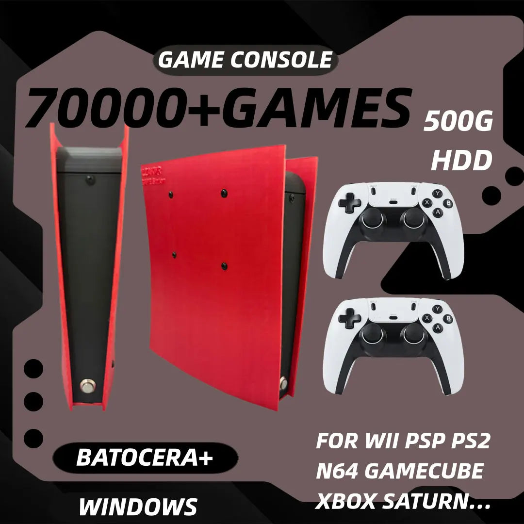 1TB X2 Game Console for PS2/PSP/N64/Wii/Gamecube/Saturn With 70000+Games 60+ Emulators Plug&Play For Win PC Wireless Controller