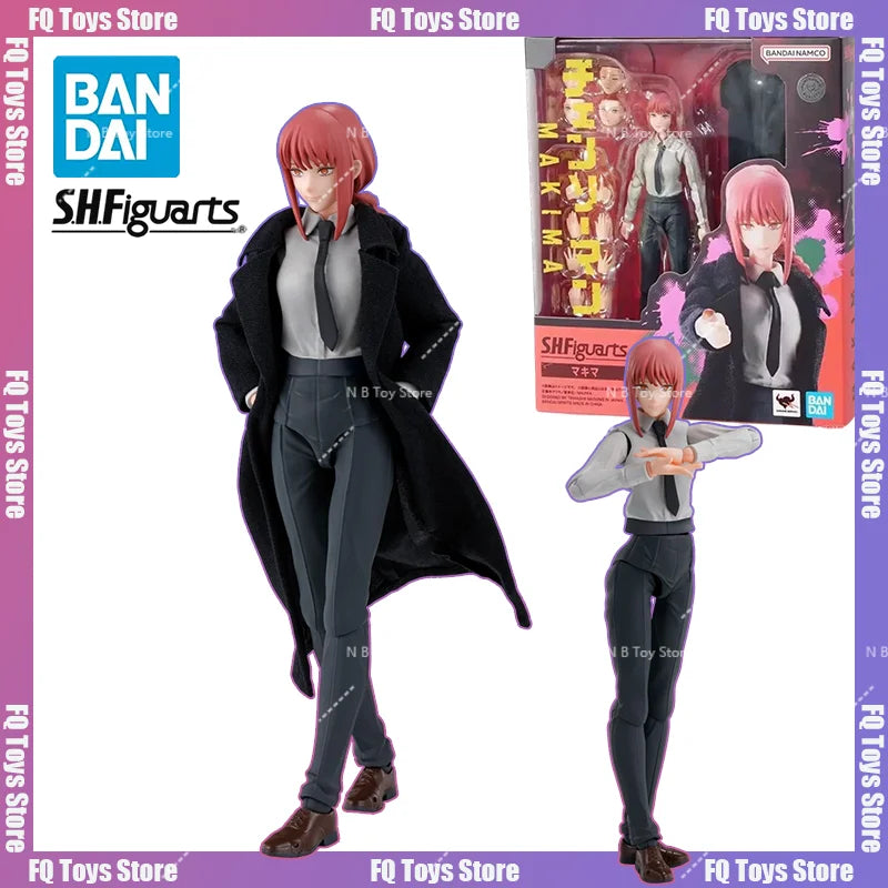 Bandai S.H.Figuarts SHF Chainsaw Man Makima Model Kit SHF PVC about 14.5cm Action Figures Model Toys Figurine Gift for Children