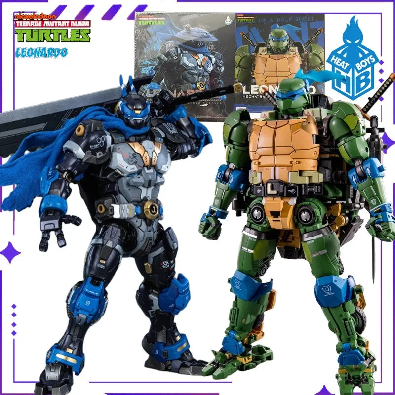 HeatBoys Anime Original Ninja Turtle Leonardo Commemorative Edition Ambush Alloy Finished Product Super Movable Mecha Model Toy