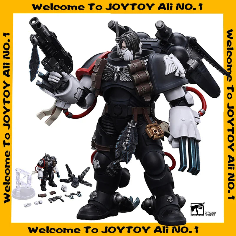 [Vorbestellung] JOYTOY Warhammer 40K 1/18 Actionfigur Raven Guard Chapter Master Kayvaan Shrike Modellspielzeug