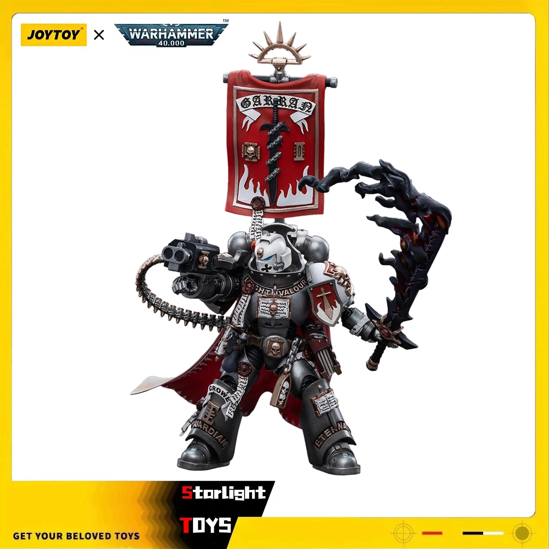 JOYTOY 1/18 Action Figure Warhammer 40K Grey Knights Castellan Crowe Toy Model Gift Collection