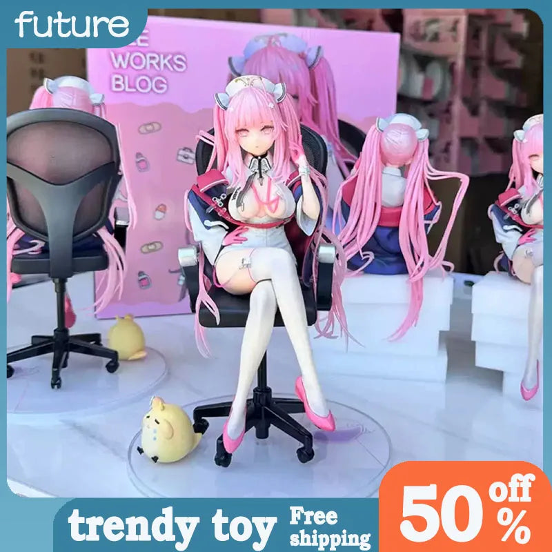 22cm ‌Azur Lane Figure Hms Perseus Nurse Uniform Beautiful Girl Anime Collectible Model Desktop Decorations Holiday Gift Toy
