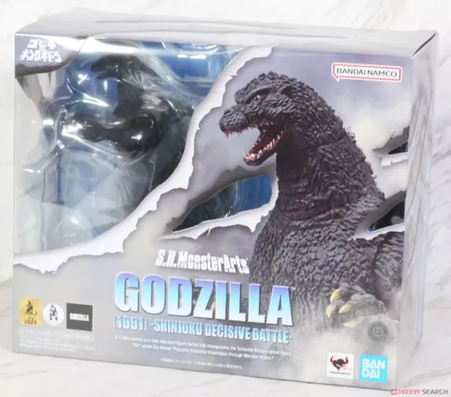 Bandai Original Anime Figure S.H.MonsterArts SHM GODZILLA 1991 SHINJUKU DECISIVE BATTLE Action Figure Toys for Kids Gift Model