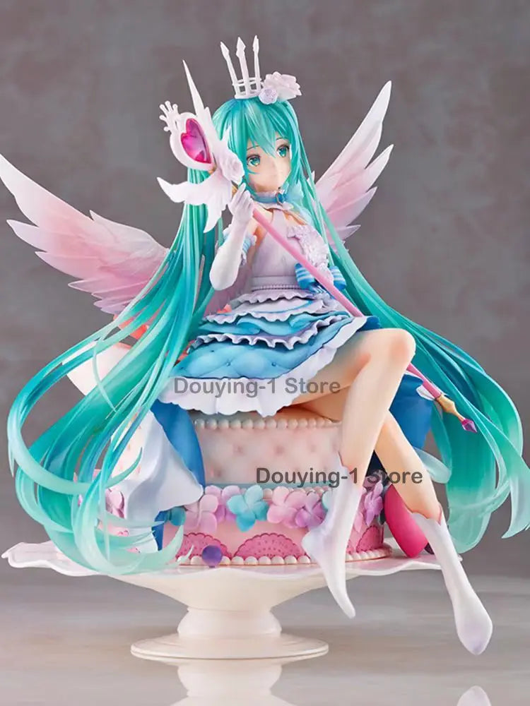 In Stock TAITO MIKU 2020 Memorial Day Sweet Angel Ver. 1/7 Action Figure 18cm PVC Collectible Model Gift