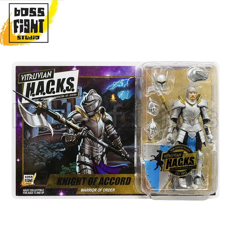 1/18 3.75inch Boss Fight Studio BFS Action Figure Vitruvian H.A.C.K.S. 10th Anniversary Knight of Asperity Anime Model Toy
