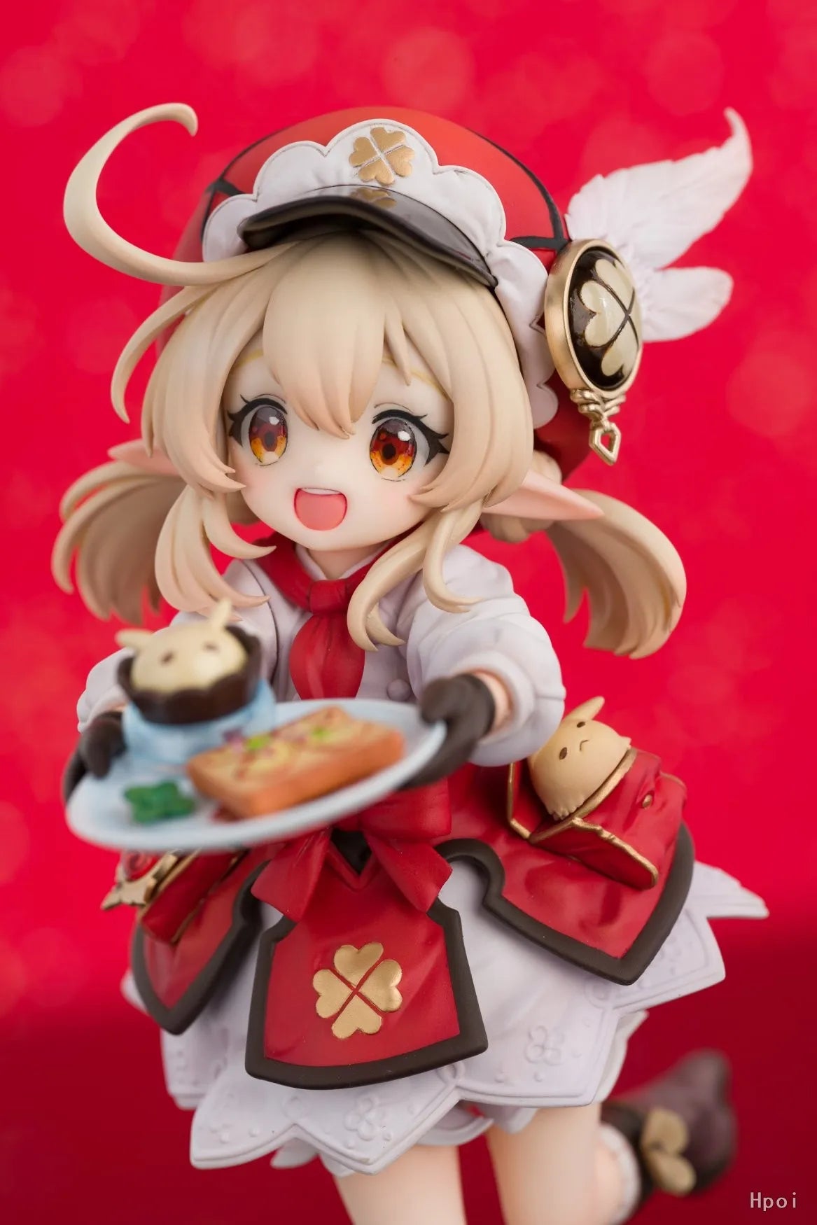 Anime Klee Xiao Figure Game Genshin Impact 17CM PVC Sitting Red Hat Bag Ornaments Model Kid Toys Doll Collection Ornaments Gift