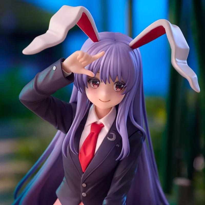 New Original Furyu Touhou Project Reisen Udongein Inaba 15cm Anime Figure Collection Model Desktop Sitting Posture Ornament Toys