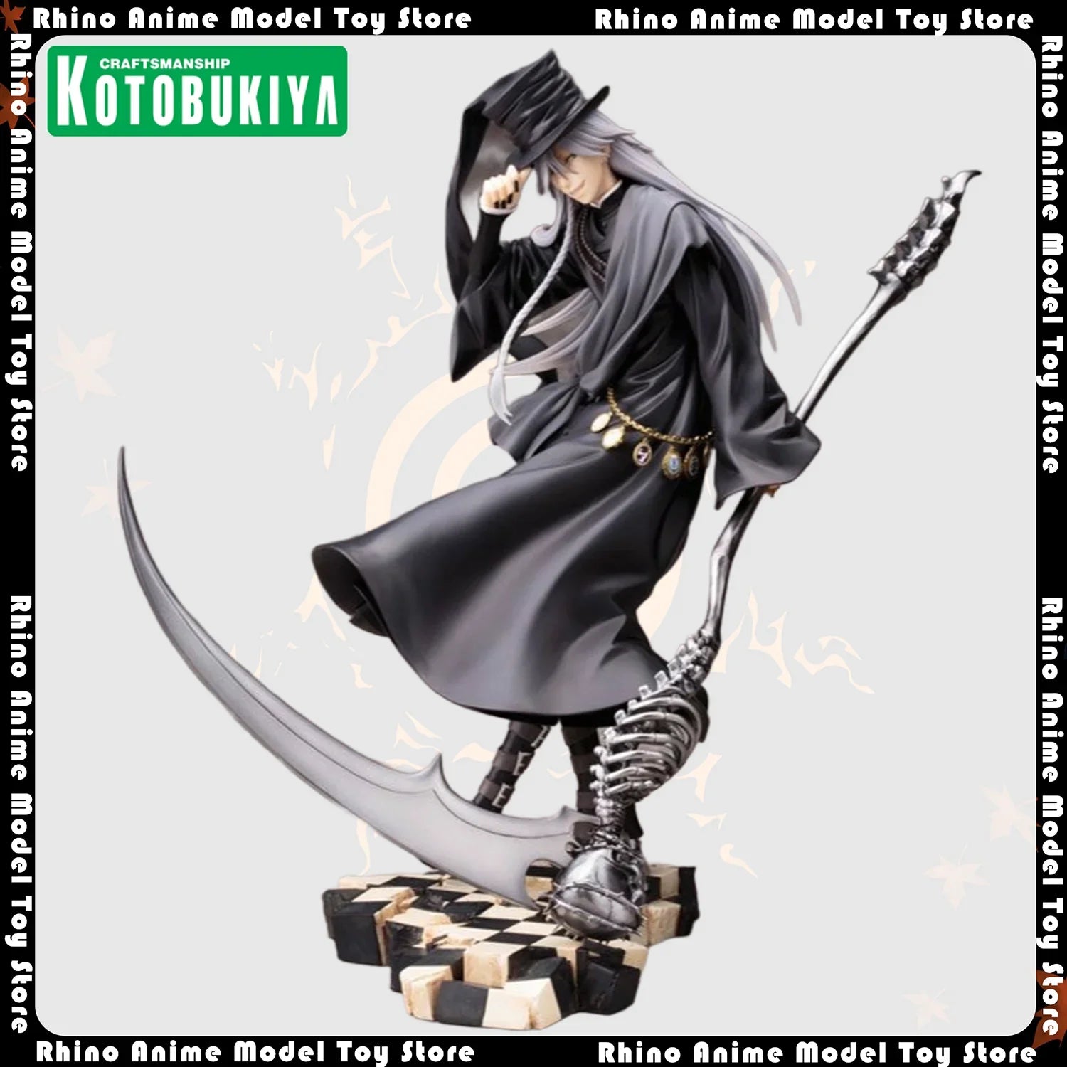 In Stock Original Genuine Kotobukiya ARTFX J Black Butler Undertaker 23cm Anime Action Figure Statue Collectible Toy Model  Gift
