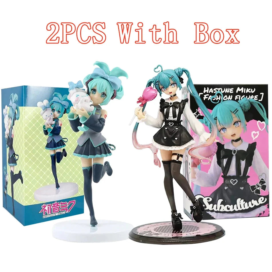 In Stock Hatsune Miku Anime Figure Fashion Subclture Miku Action Figure Christmas Gift PVC Collection Model Kawaii Girl Doll Toy