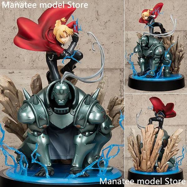MegaHouse Original Fullmetal Alchemist Edward & Alphonse Elric Brüder Set PVC Action Figur Anime Modell Spielzeug Sammlung Geschenk