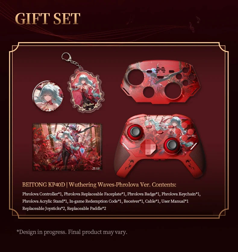BEITONG KP40D Gamepad Wuthering Waves-Cartethyia Ver Elite Controller Hall/Micro Vibration Trigger Force Adjustable TMR Joystick