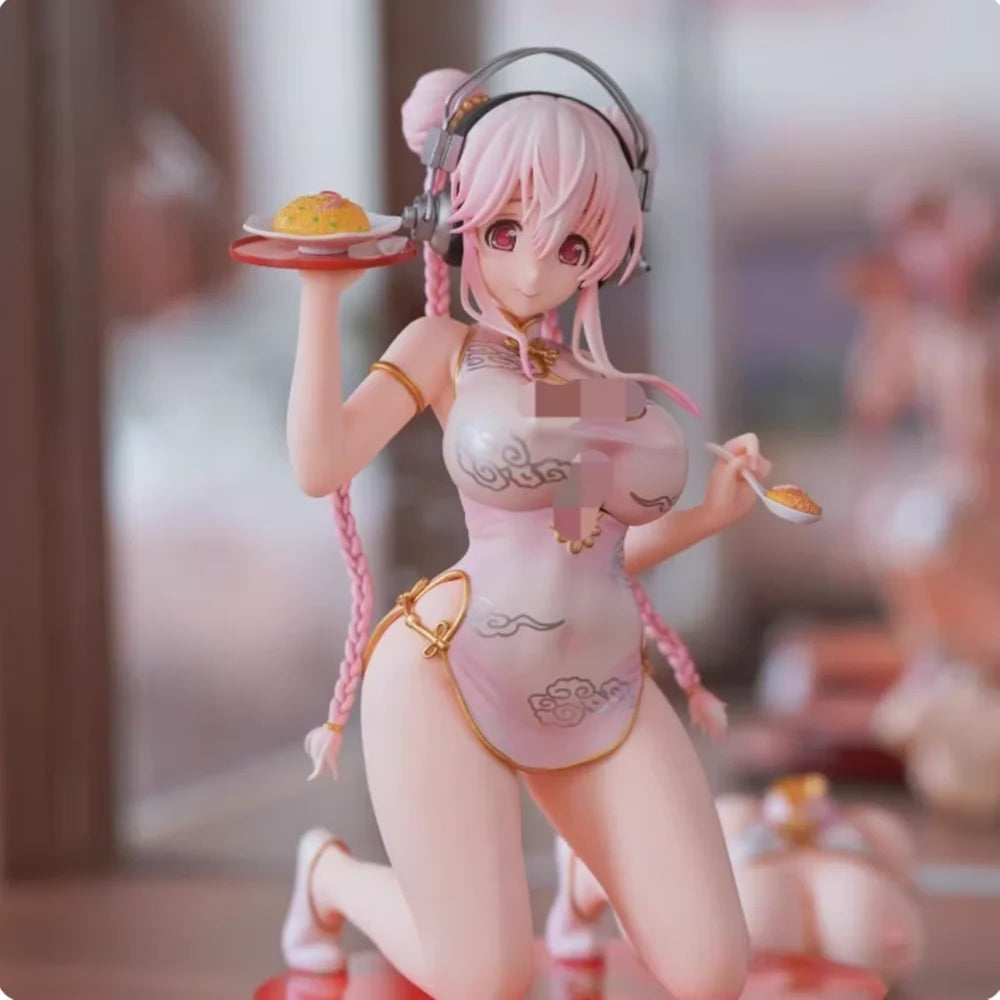 Emontoys Sonicomi SUPER SONICO Figure Cheongsam 1/7 Anime Girl PVC Action Figure Toy SONICO Statue Game Collection Model Doll