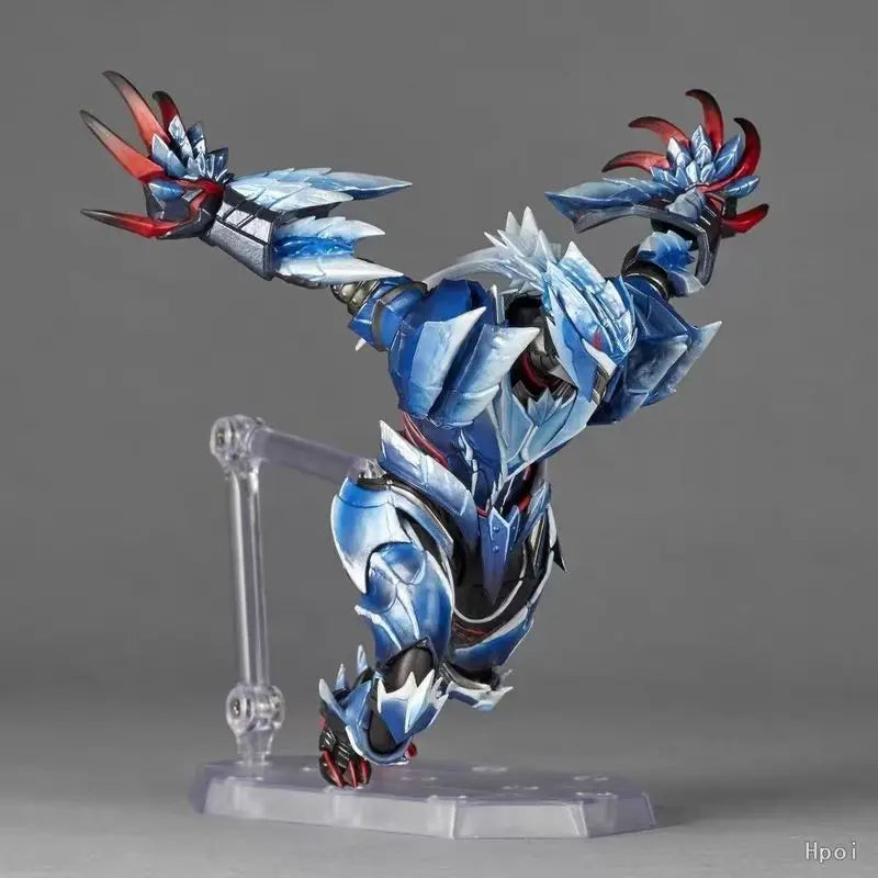 Hot Original Kaiyodo Bewegliche Spielzeugstatue Modell Revoltech Amazing Yamaguchi Monster Hunter Rise: Sunbreak Lunagaron Set