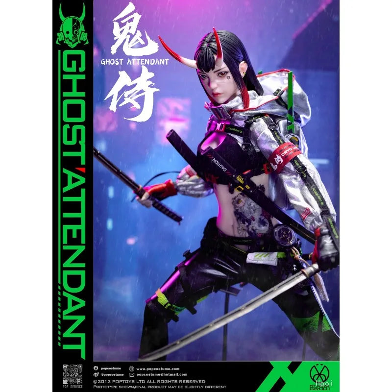 POPCOSTUMEGS-001 Cyber Functional First Bullet Ghost Attendant - Xuan Blade 1/6 Mobile Model Toy, Mobile Eye 12 inch Giftcollect