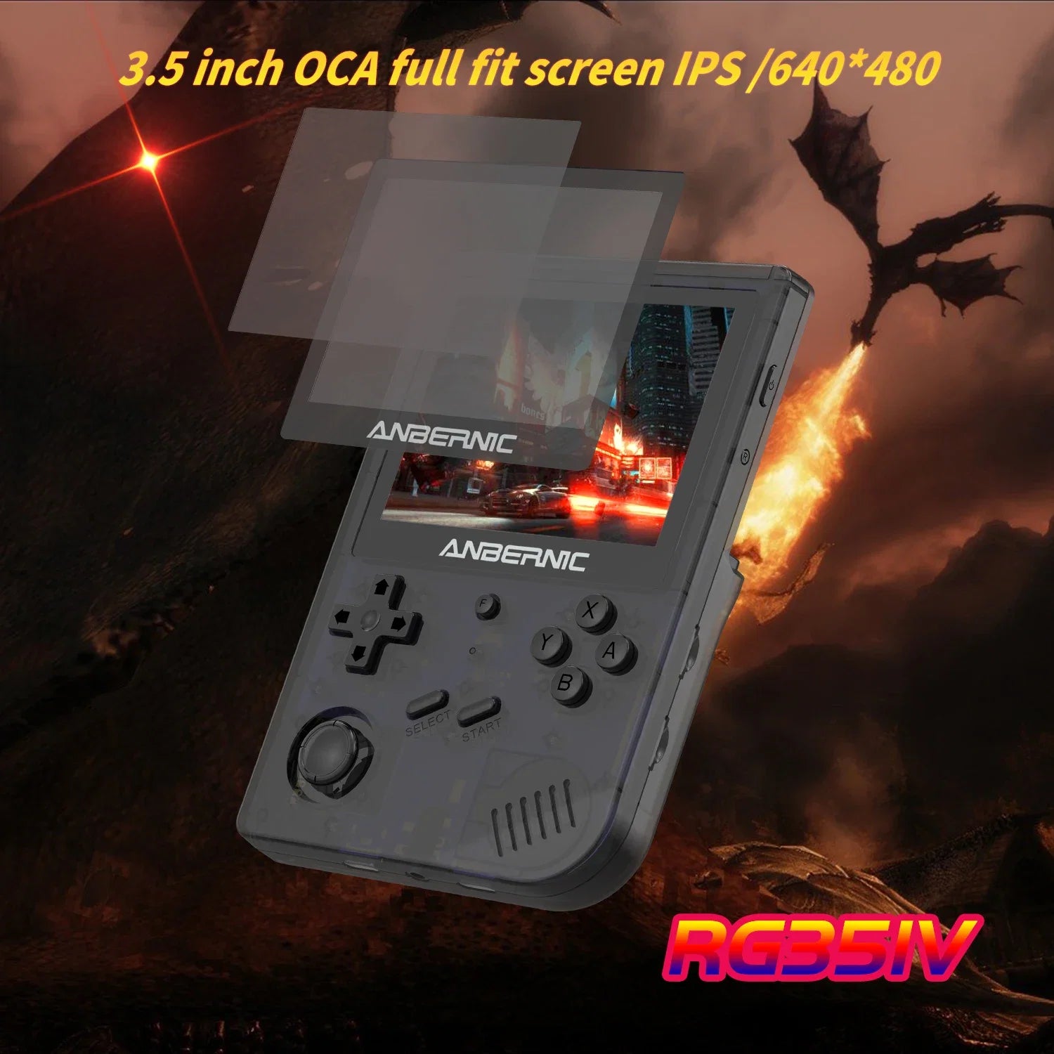 ANBERNIC RG351V Handheld Game Player IPS Screen 64G Card 2500 Classic Games RK3326 Open Source Retro Portable Game Console Gifts
