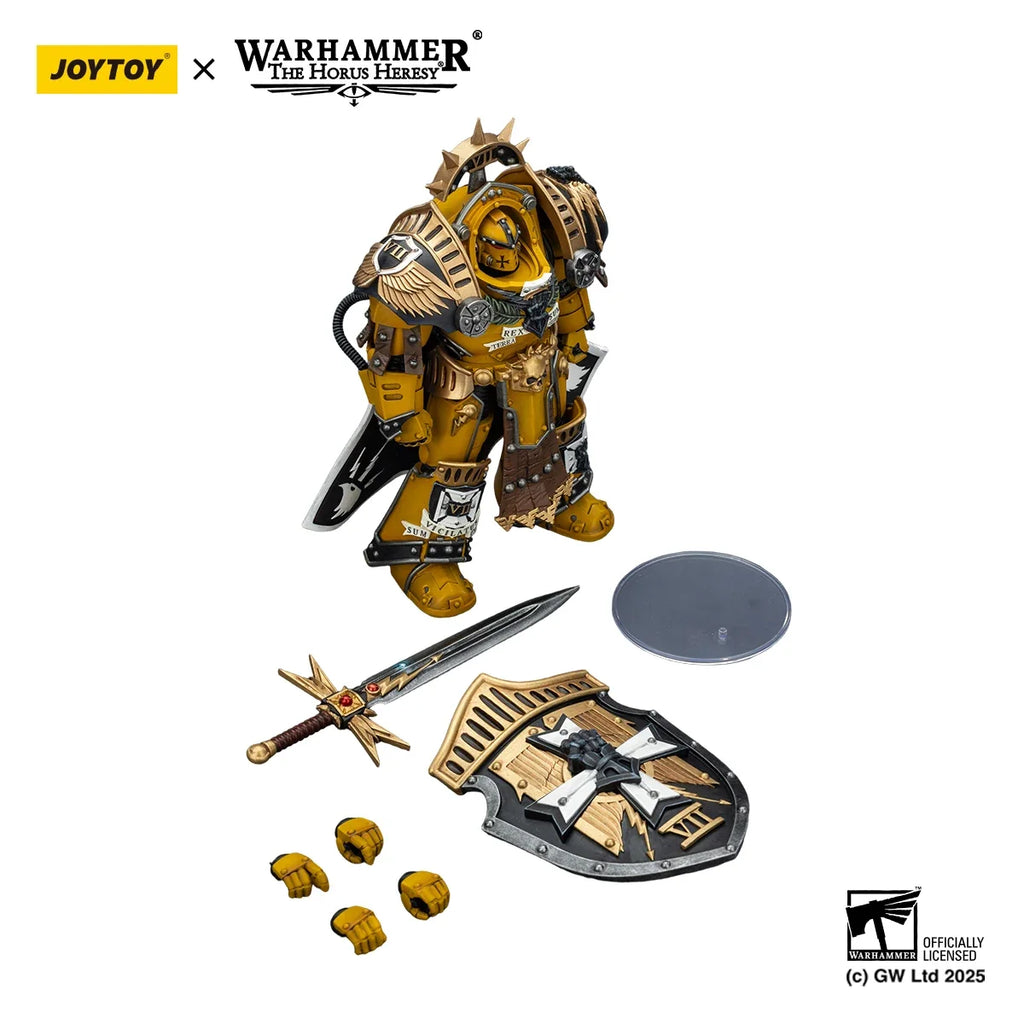 [Pre-order]JOYTOY Warhammer 30K 1/18 Action Figure Imperial Fists Legion Praetor in Tartaros Terminator Armour&Librarian Consul