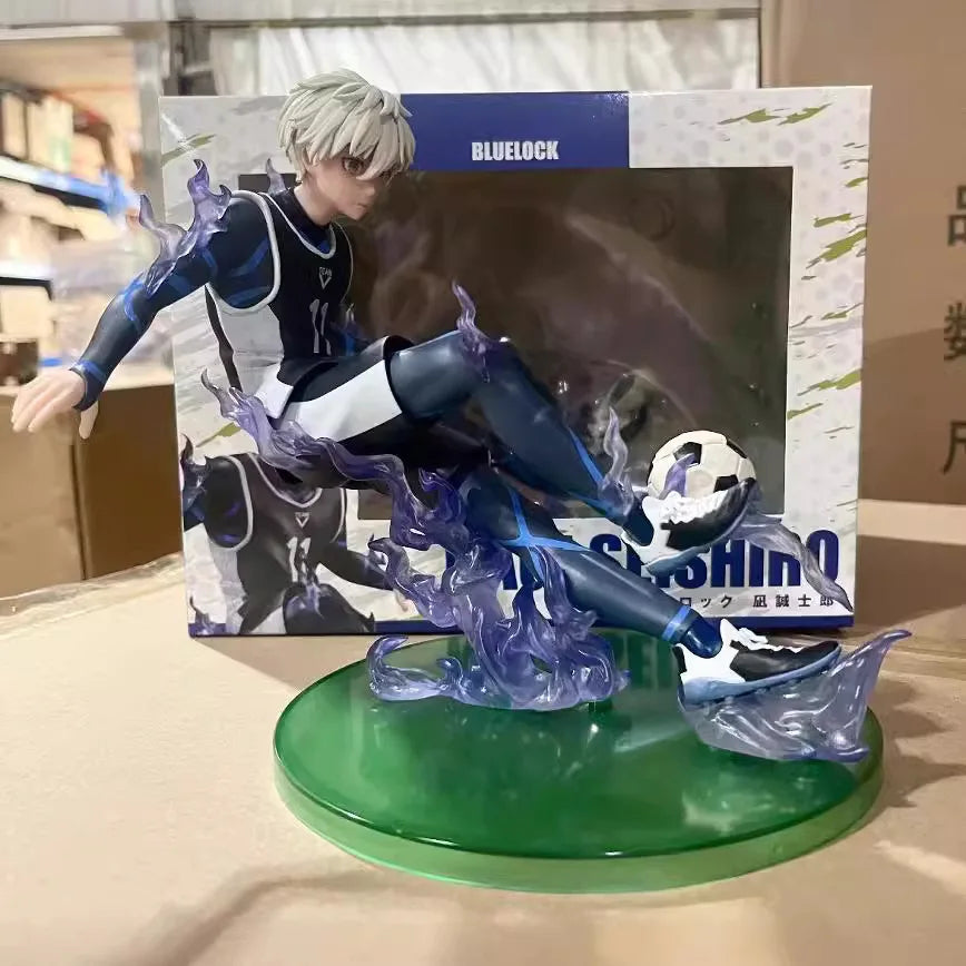 18CM Anime BLUE LOCK Nagi Seishiro Figure Football Style Special Effects Parts Model Toy Gift Collection Aciton Figure PVC