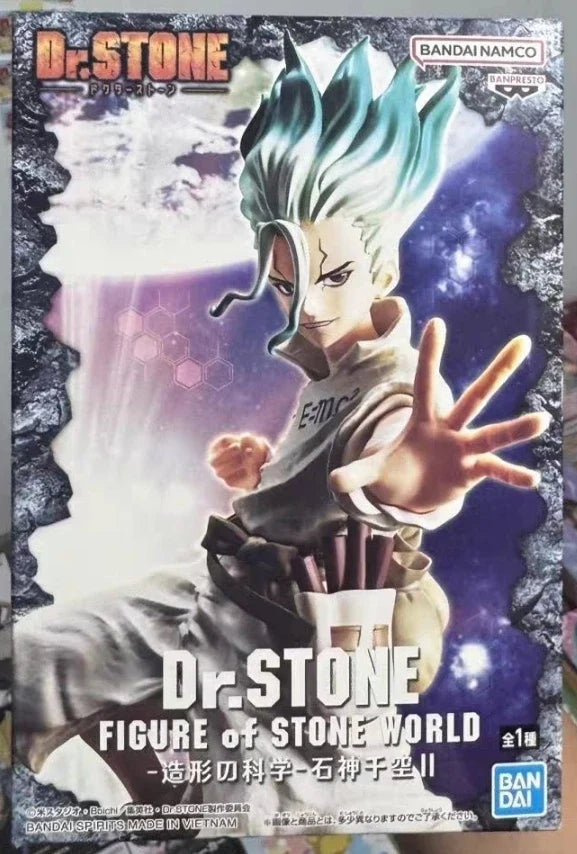 Bandai Dr.stone Figure of Stone World Xeno Houston Infield Amber Nanami Ryusui Ishigami Senkuu Genuine Figure Model Toy Gift