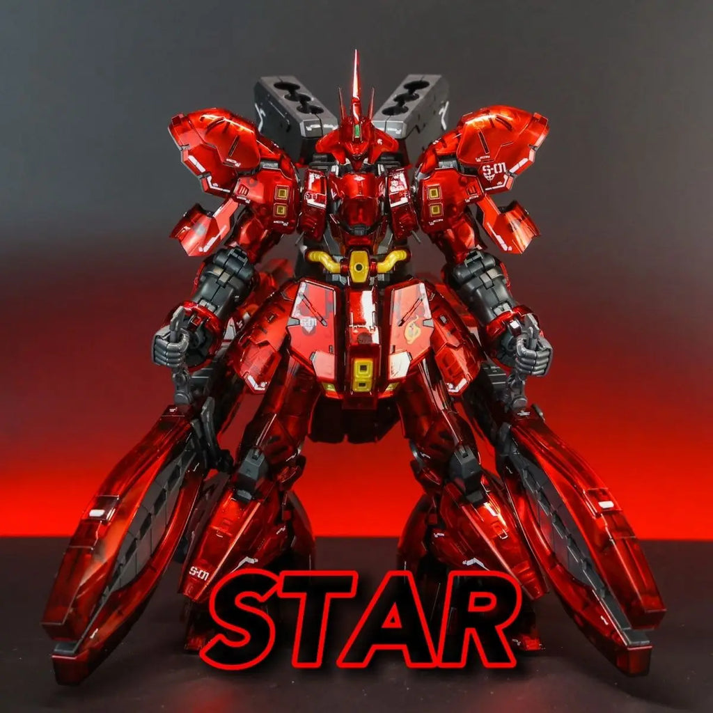Star RG 1/144 Msn-04FF Sazabi Side-F Ver Metallic Clear Coating Assembly Model Kit Double Horn Funnel  Action Figure robot toy