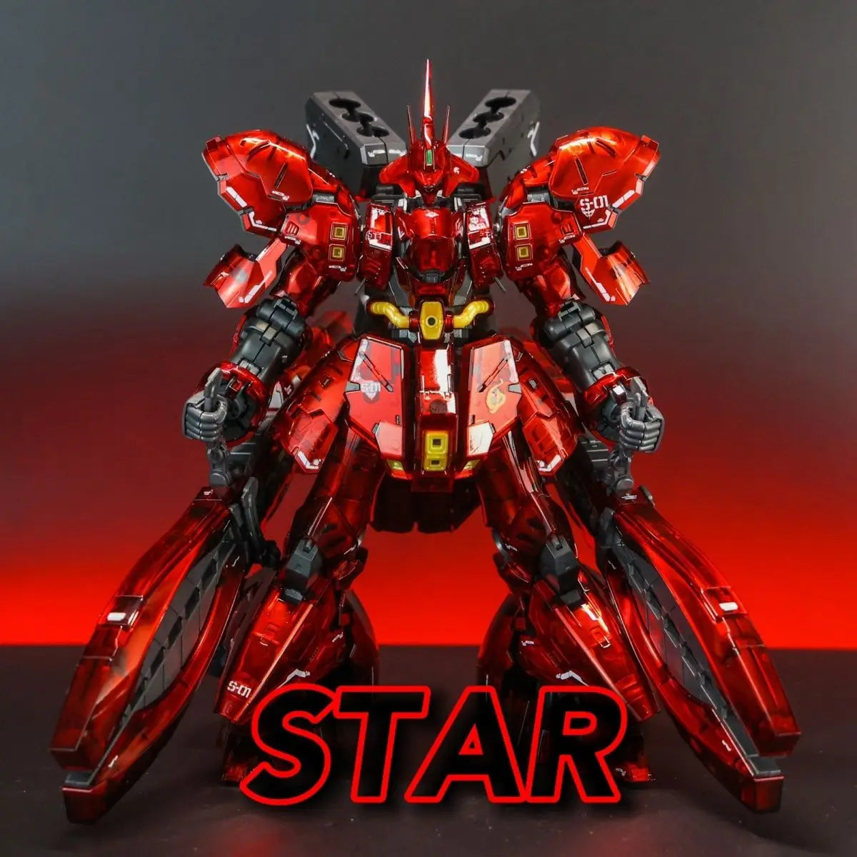 Star RG 1/144 Msn-04FF Sazabi Side-F Ver Metallic Clear Coating Assembly Model Kit Double Horn Funnel  Action Figure robot toy