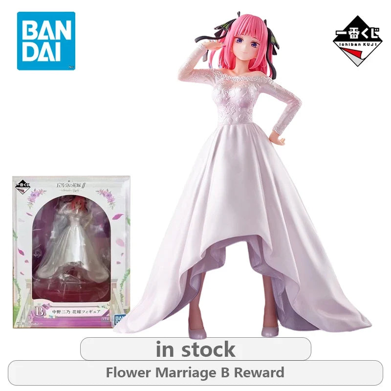 BANDAI Original Ichiban Kuji A Five Equal Bride Series Bride  Anime Not Movable Figure Statue Model Toys Ornaments Gifts Fo Boys