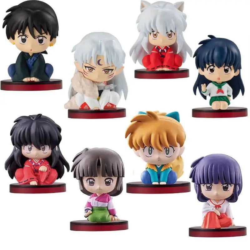 Inuyasha Action Figures 4.5cm Mini Figures 1pc Random Color - Kikyo Seven Jewel Coral Q Version Collectible Toy