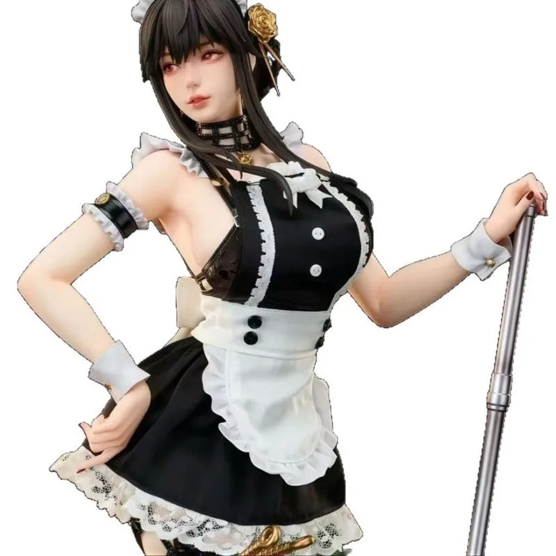 Chinese Made Spy x Family Yor Forger Maid Outfit GK Figure Anime Model Toy Boxed Standing Pose For Anime Collectors