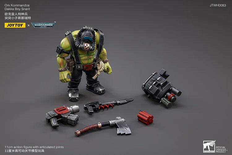 JOYTOY 1/18 Action Figure Warhammer 40K Ork Komandos Dakka Boy Snarit Model Toy Gifts