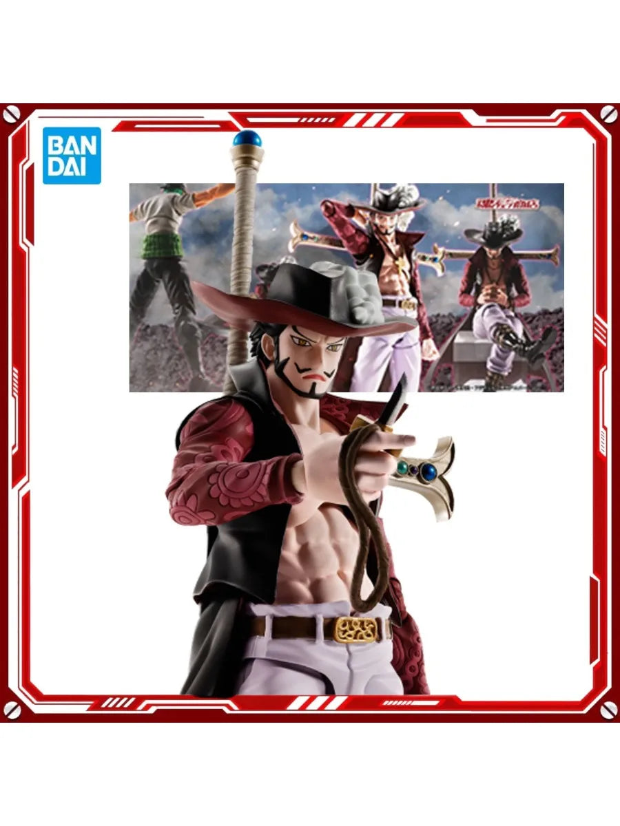 Genuine Bandai Original Banpresto Figure Model Kits SHF Anime Figures One Piece 16.5cm Dracule Mihawk Action Model Toys Gift