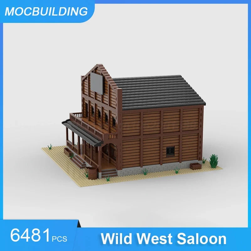 MOC Building Blocks Wild West Saloon Model DIY Assemble Bricks Architecture Educational Creative Collection Toys Gifts 6481PCS