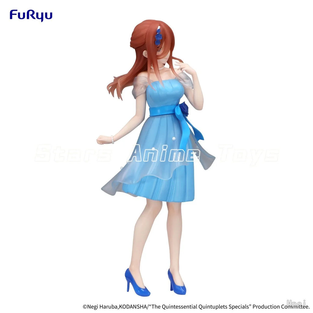 Original FuRyu Trio Try IT Figure The Quintessential Quintuplets Nakano Miku Soft Color Anime Handmade Model Collection Toy
