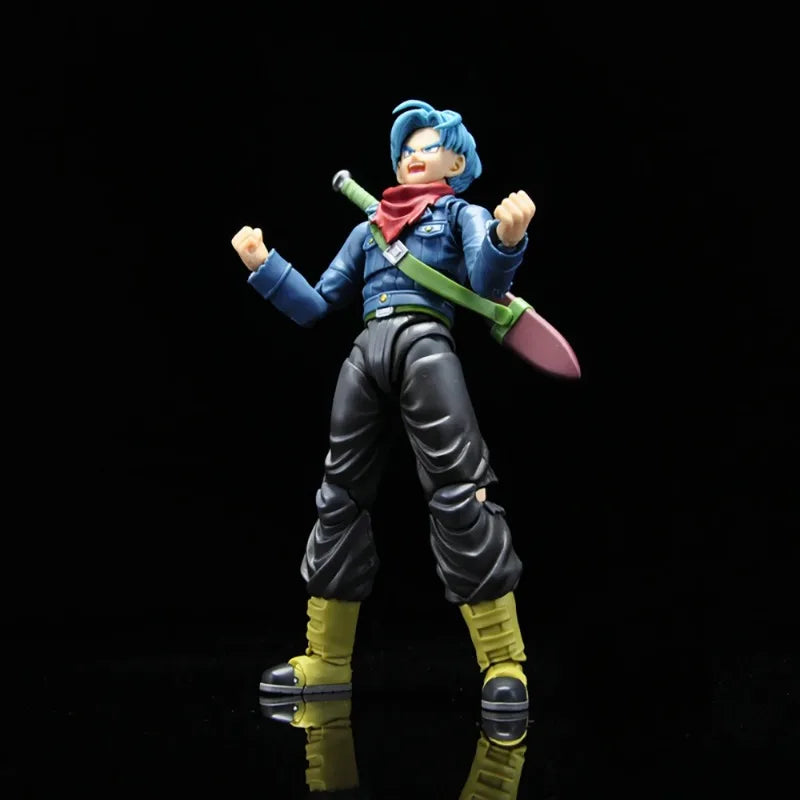 Original Bandai S.H.Figuarts Dragon Ball Z Trunks Future Trunks Anime Action Figure PVC Toys Gift Collectible Model Ornaments