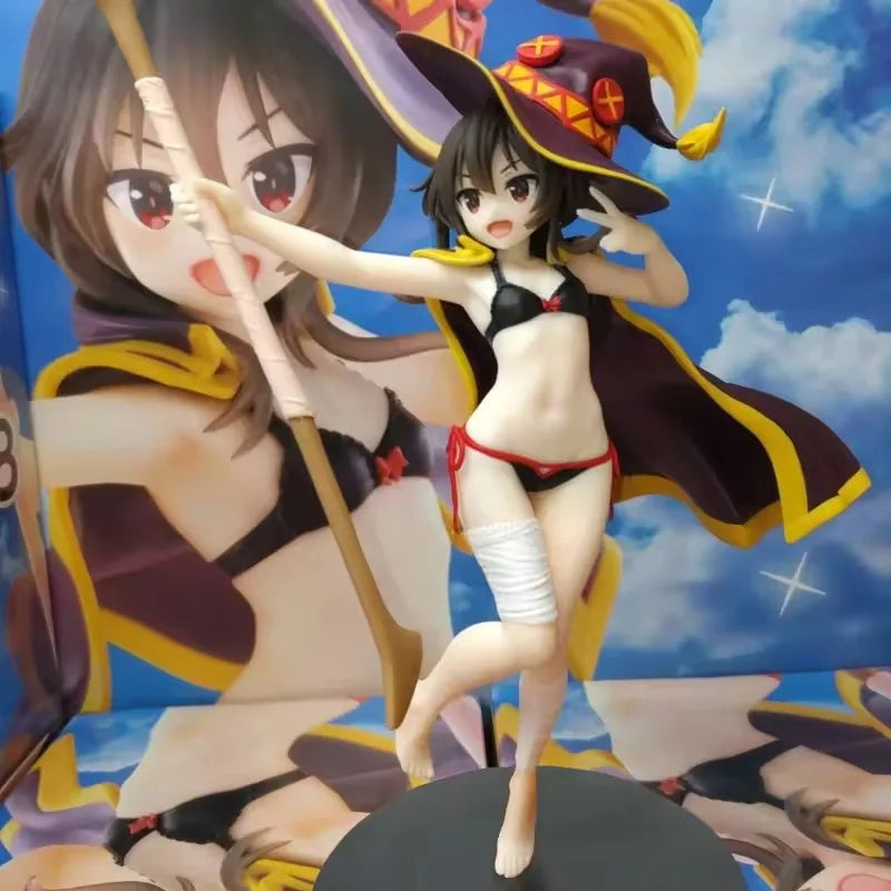 Anime Figure KonoSuba: God's Blessing on This Wonderful World! Megumin the Great Mage Swimsuit Beautiful Girl Figure Model Toys
