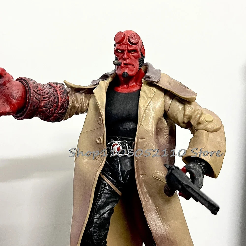 Hellboy Figure Anime Trenchcoat Variant Hellboy Samaritan  PVC Figure Model Toy Doll Christmas Gift