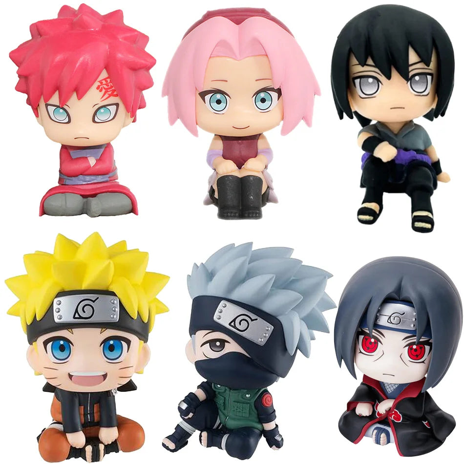 New 10CM Naruto Anime Figure Uzumaki Naruto Kakashi Uchiha Sasuke Itachi Cute Toys Q Figurals Action Figurine Model Model Gift