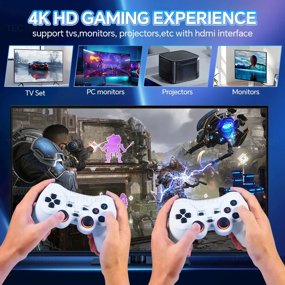 Mini TV 4K Game Stick M15 Pro Retro Video Game Console 20000+ Games Handheld Game Player with Wireless Gamepad Controller