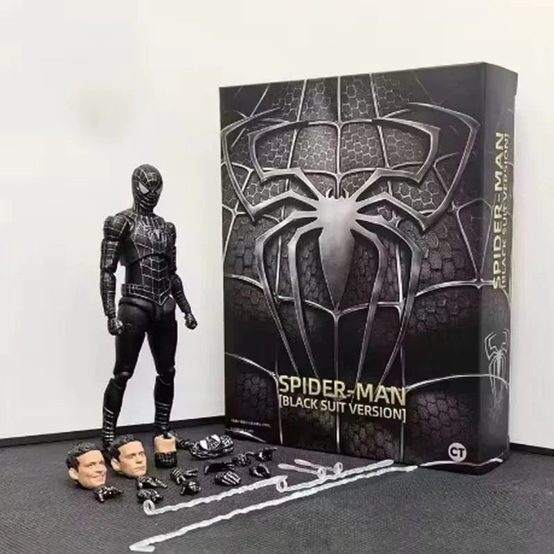 Marvel Comics Spider-Man 3 Hero No Return Toby Maguire Black Suit Peter Parker Action Figure Toy Collectible Model Gift